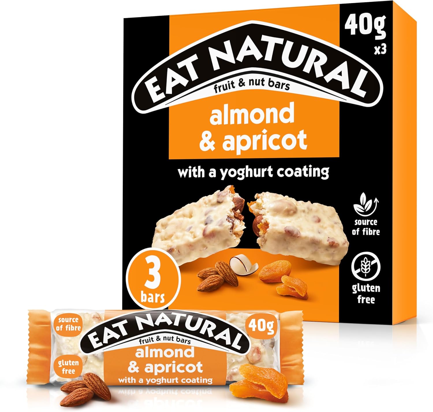 Eat Natural Almond & Apricot Fruit And Nut Bars 3 Pack