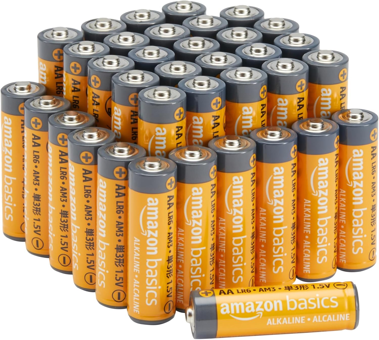 Amazon Basics Aa 1.5 Volt Performance Alkaline Batteries, 36-Pack
