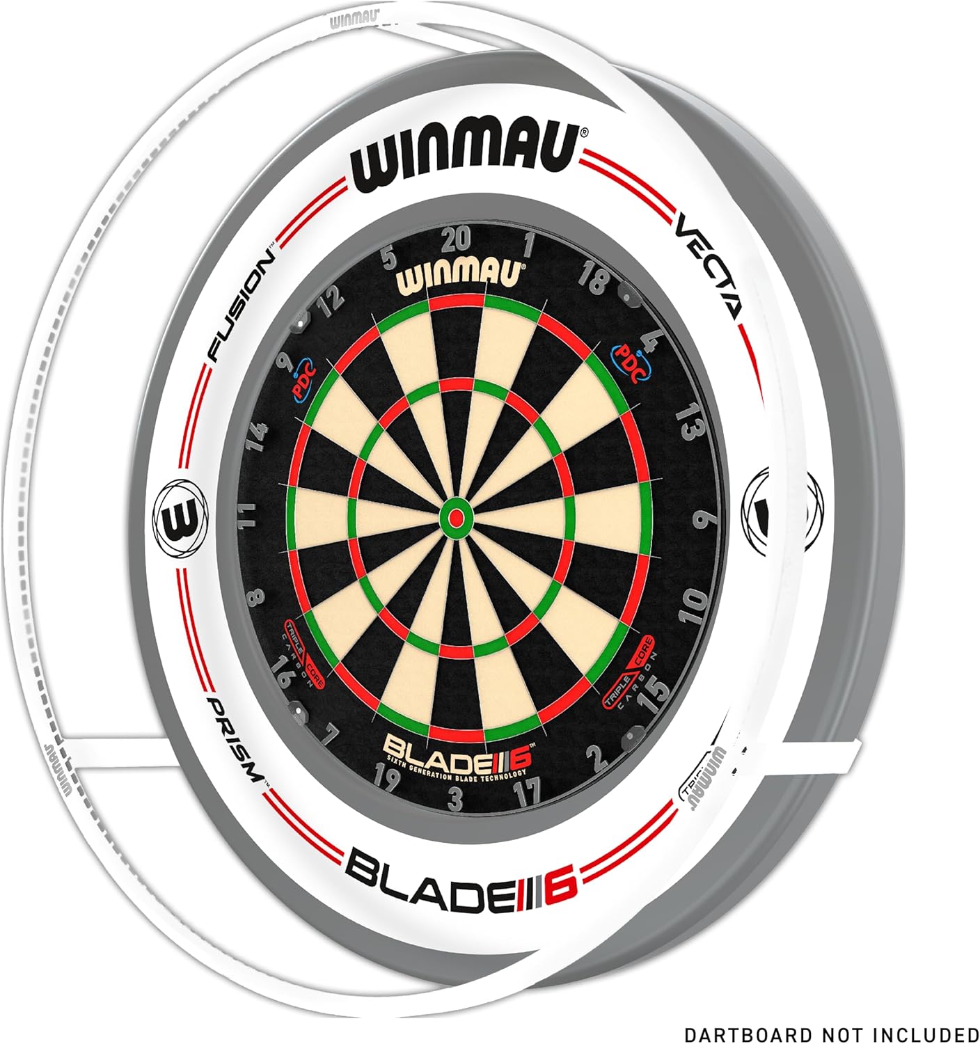 Winmau Plasma Dartboard Light - Original Black & Ice White Models - Professional Darts Accessories