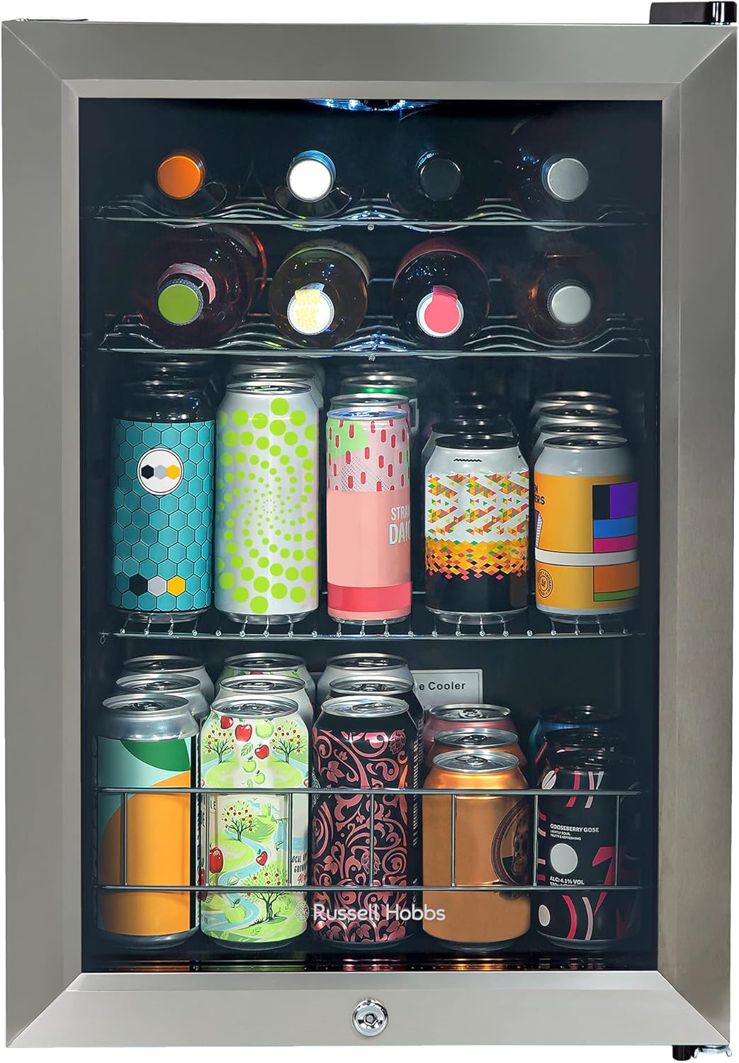 Russell Hobbs Rhgwc4Ss-Lck 20 Bottle Lockable Wine Cooler