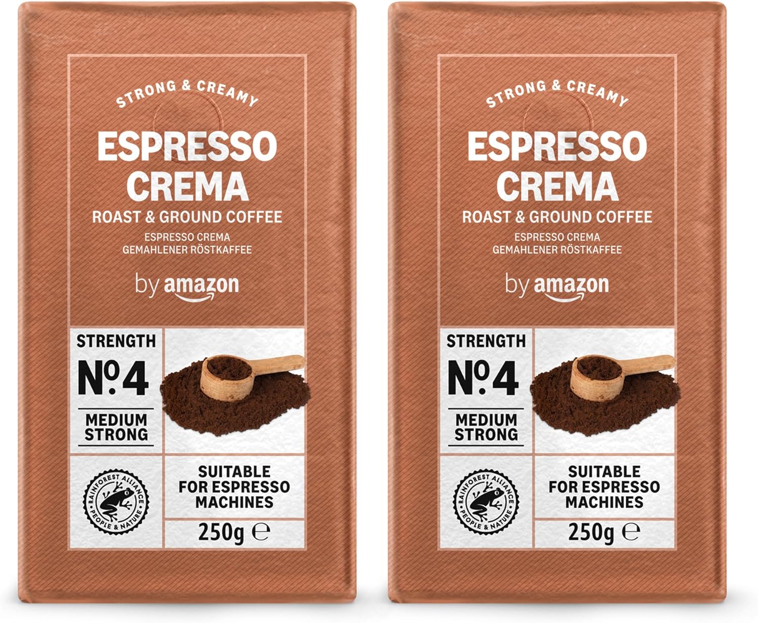 By Amazon Espresso Crema Ground Coffee 500G Rainforest Alliance Certified