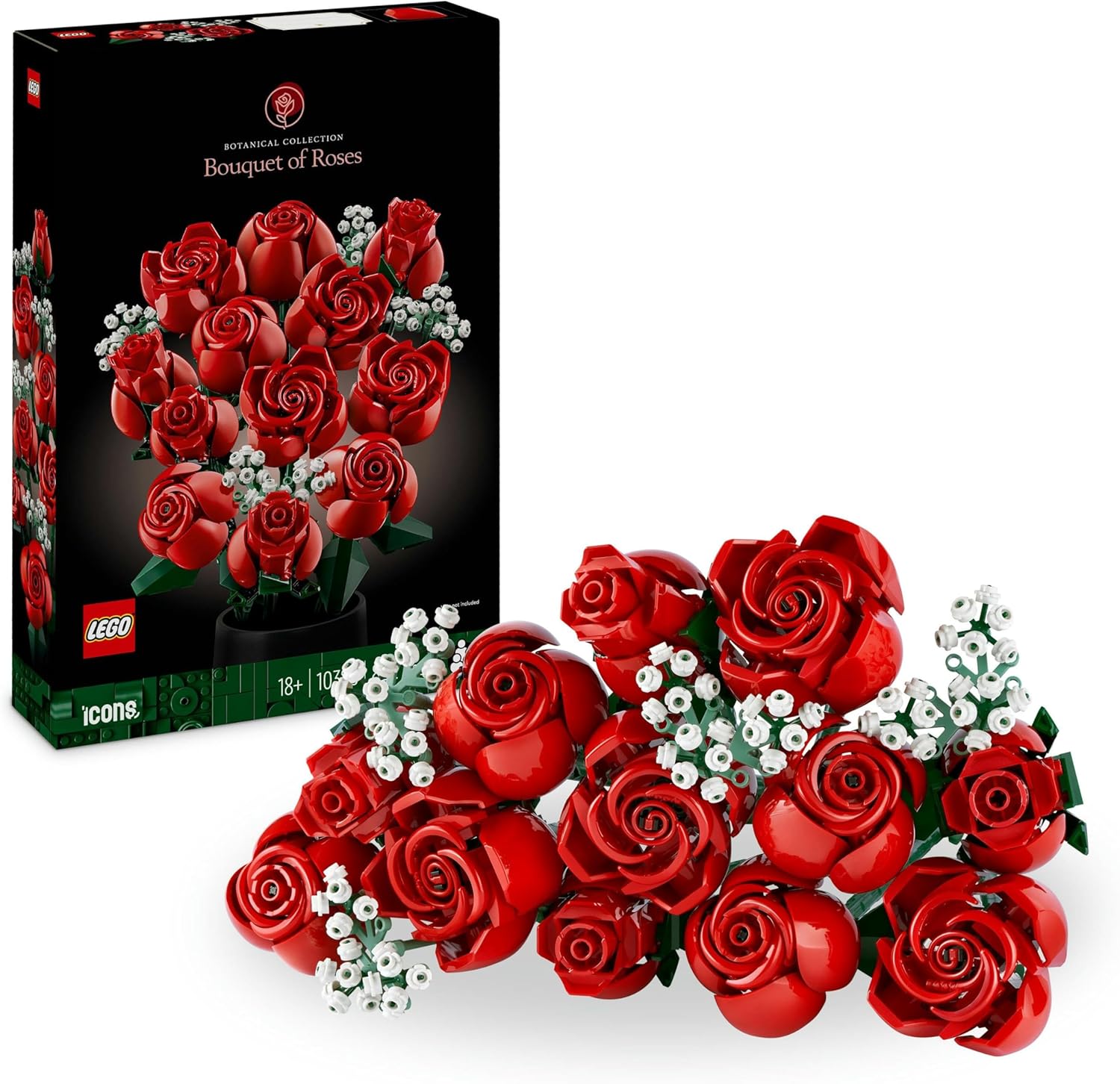 Lego 10328 Botanicals Bouquet Of Roses Artificial Flowers Set