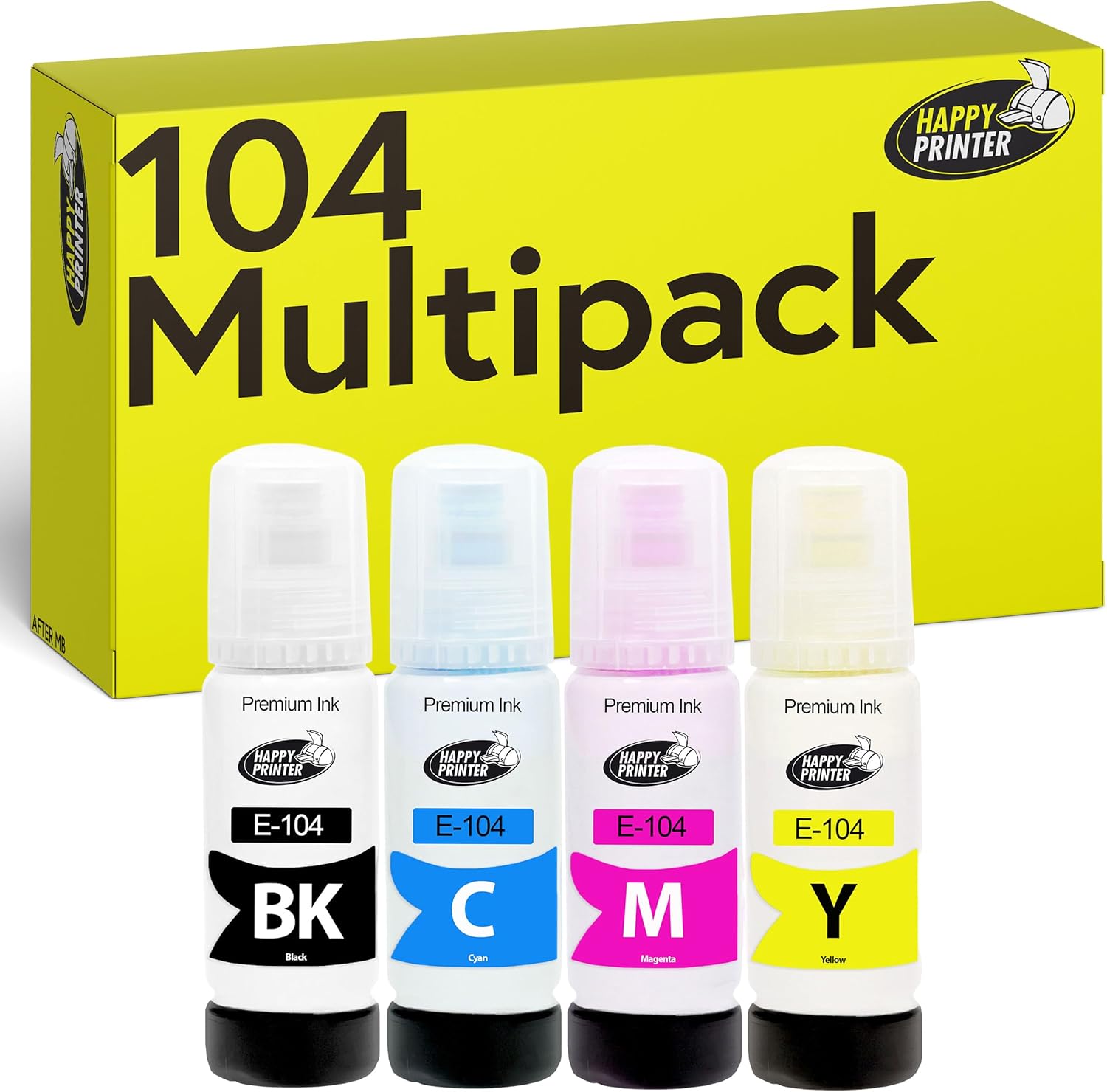 Epson Ecotank Compatible Ink By Happy Printer - Replaces Genuine Ink 104
