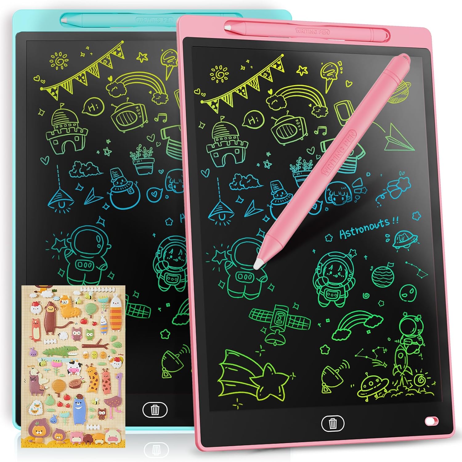 Genialba 8.5 Inch Lcd Drawing Tablet For Kids - Colourful Screen Writing Board