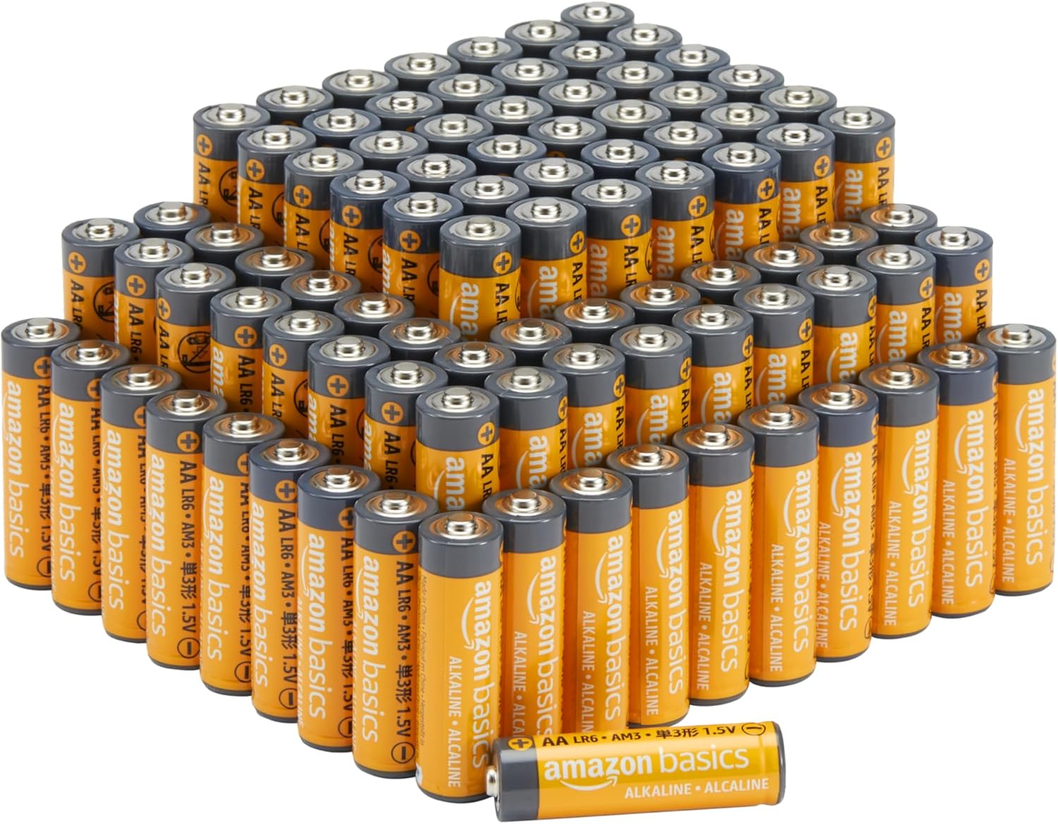 Amazon Basics Aa 1.5V Performance Alkaline Batteries, 100-Pack