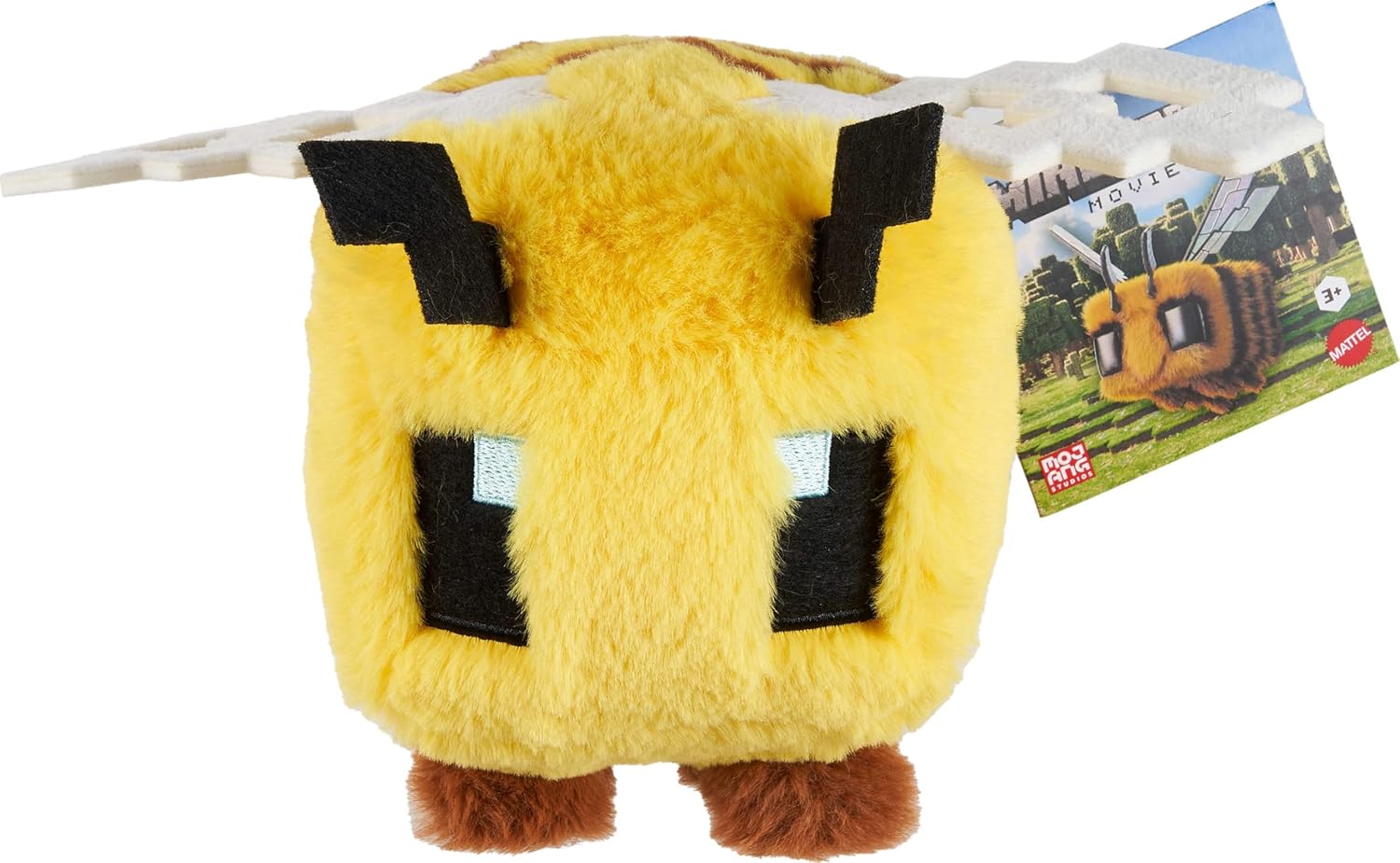 Mattel Minecraft Bee Plush Toy, 8-Inch Soft Doll Collectible Figure