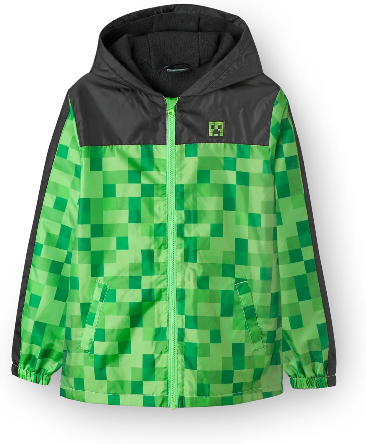 Minecraft Creeper Boys Waterproof Hoodie Jacket