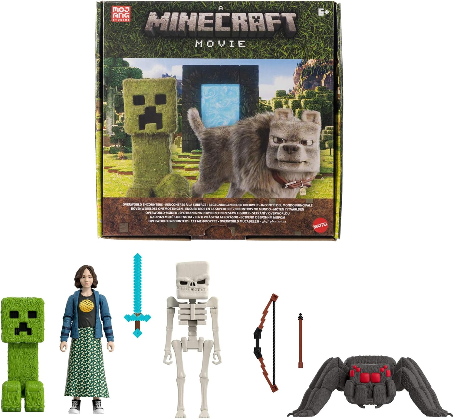 Mattel Minecraft Story Set Jfr70 With 4 Action Figures & Accessories