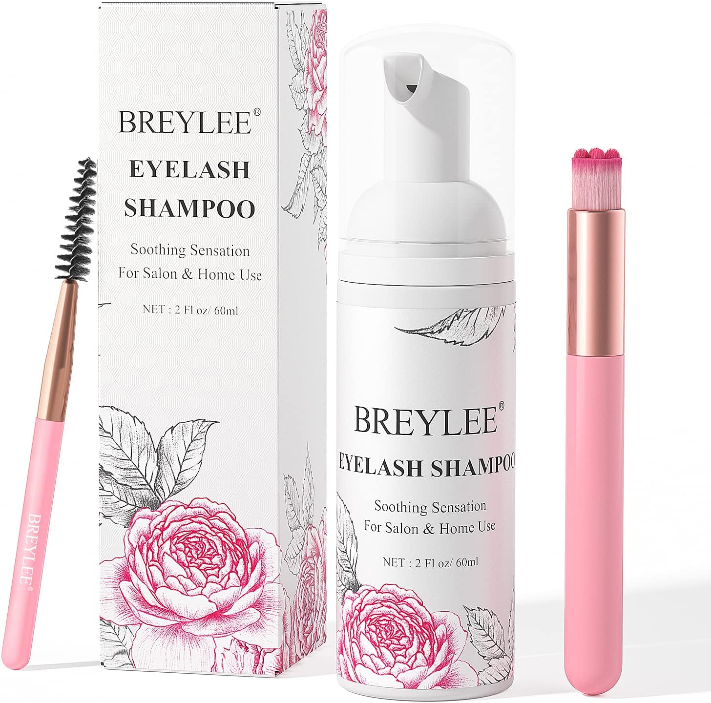 Breylee Eyelash Extension Cleanser, 60Ml Oil-Free & Paraben-Free Formula