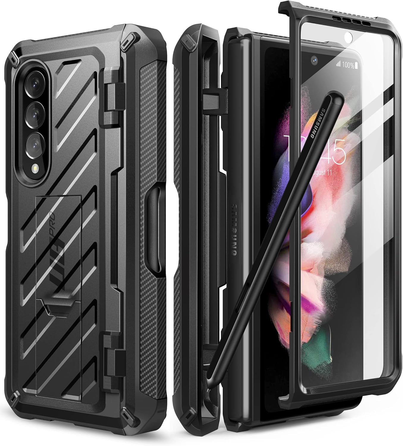 Supcase Unicorn Beetle Pro Case For Samsung Galaxy Z Fold 3 5G (2021) - Black