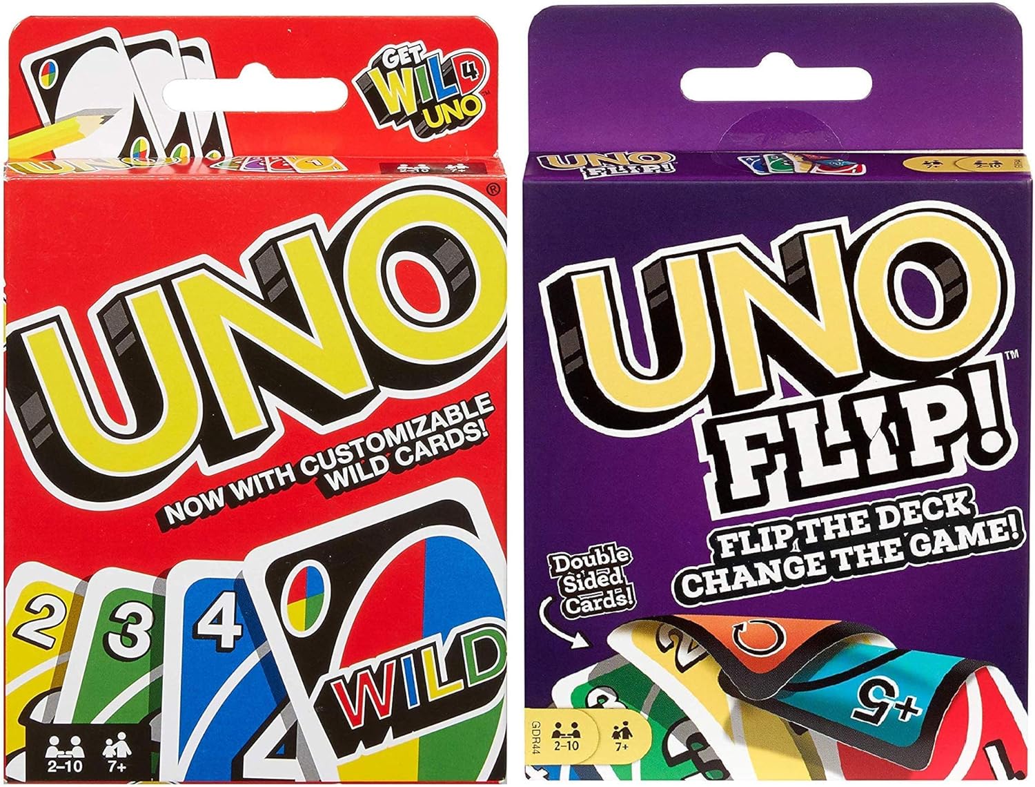 Mattel Uno Original And Uno Flip Card Games Combo Pack