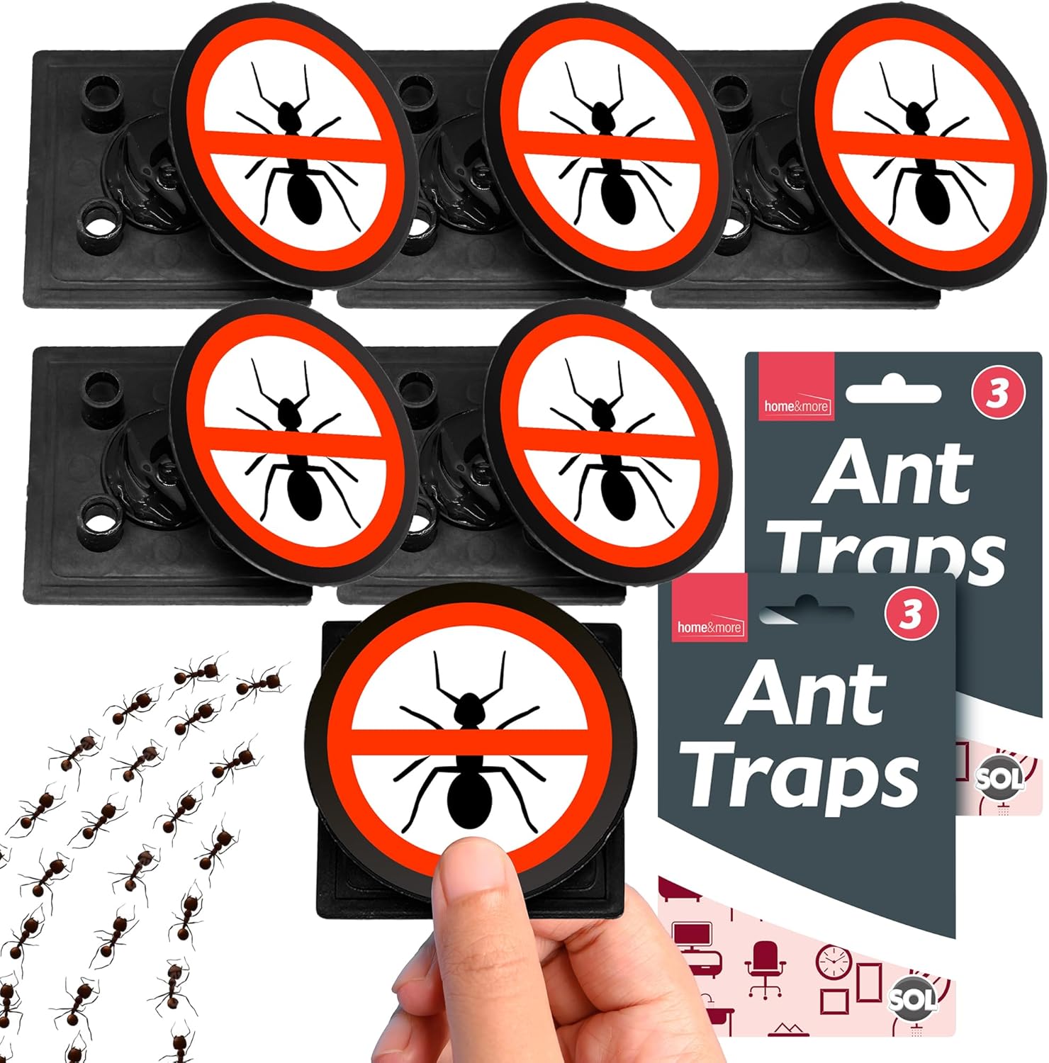 Sol 6Pk Ant Traps For Indoor And Outdoor Use - Effective Ant Killer And Pest Control Solution