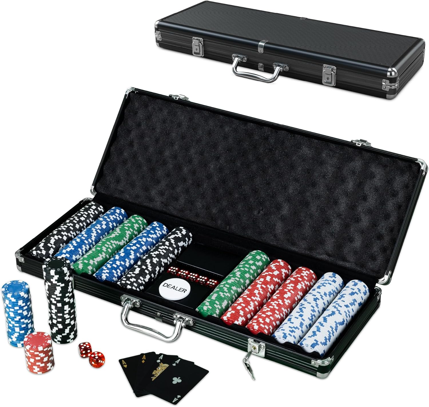 Wicked Gizmos Professional 500 Piece Poker Set With Aluminium Carry Case