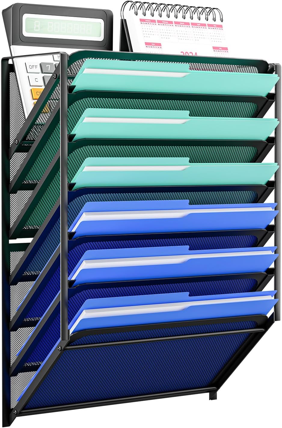 Simple Trending 7 Pocket Mesh Wall File Organizer