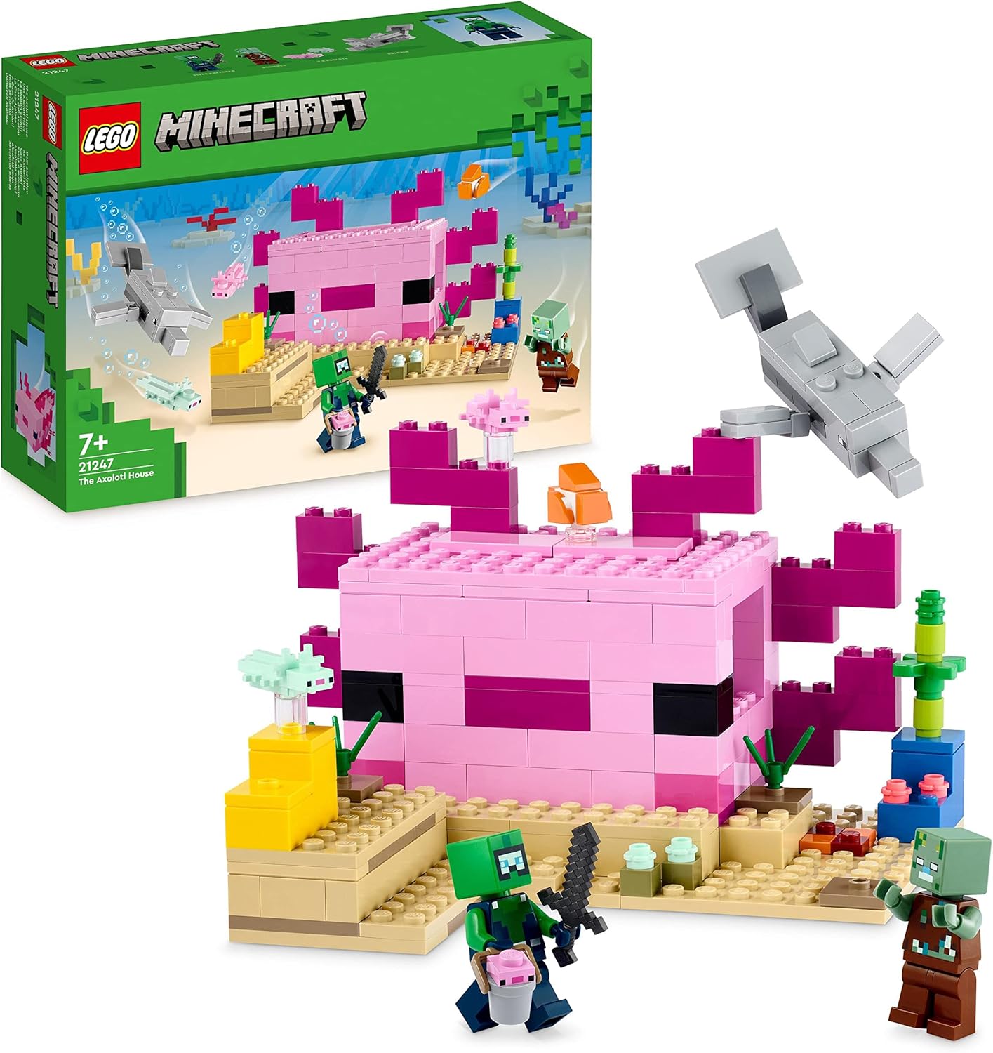 Lego Minecraft The Axolotl House Set 21247