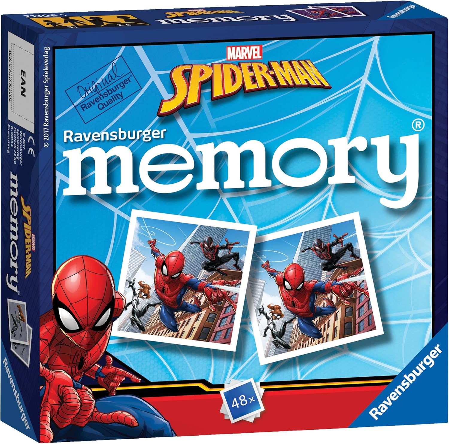 Ravensburger Marvel Spiderman Mini Memory Game - Matching Pairs Card Game For Kids