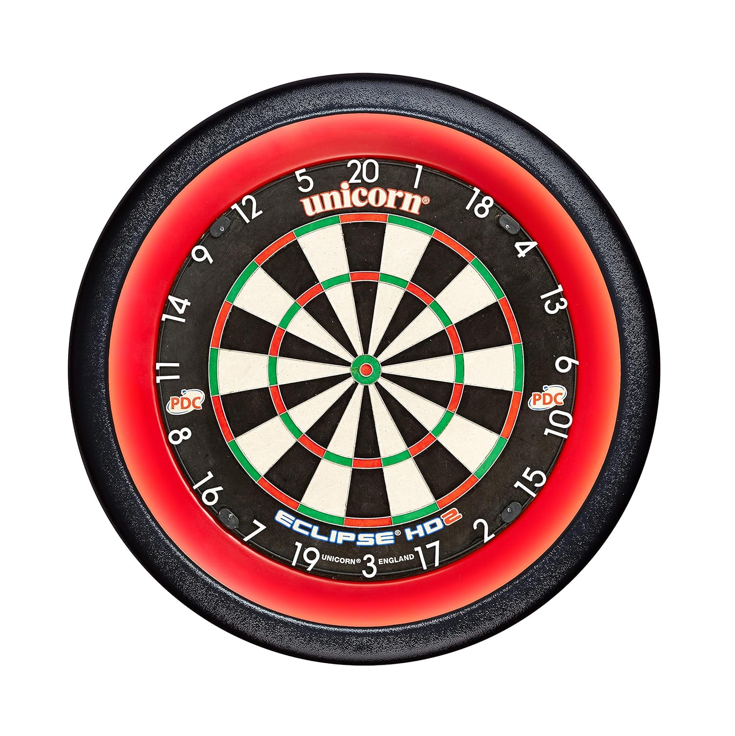 Unicorn Solar 2 Illuminated Dartboard Backboard Surround Black