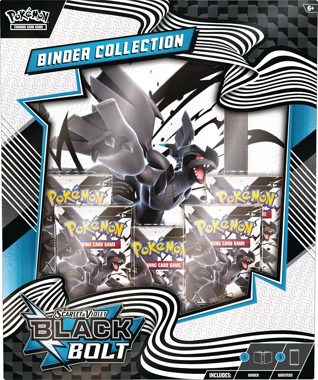 Pokémon Tcg: Scarlet & Violet—Black Bolt Binder Collection (Zekrom Binder & 5 Booster Packs)