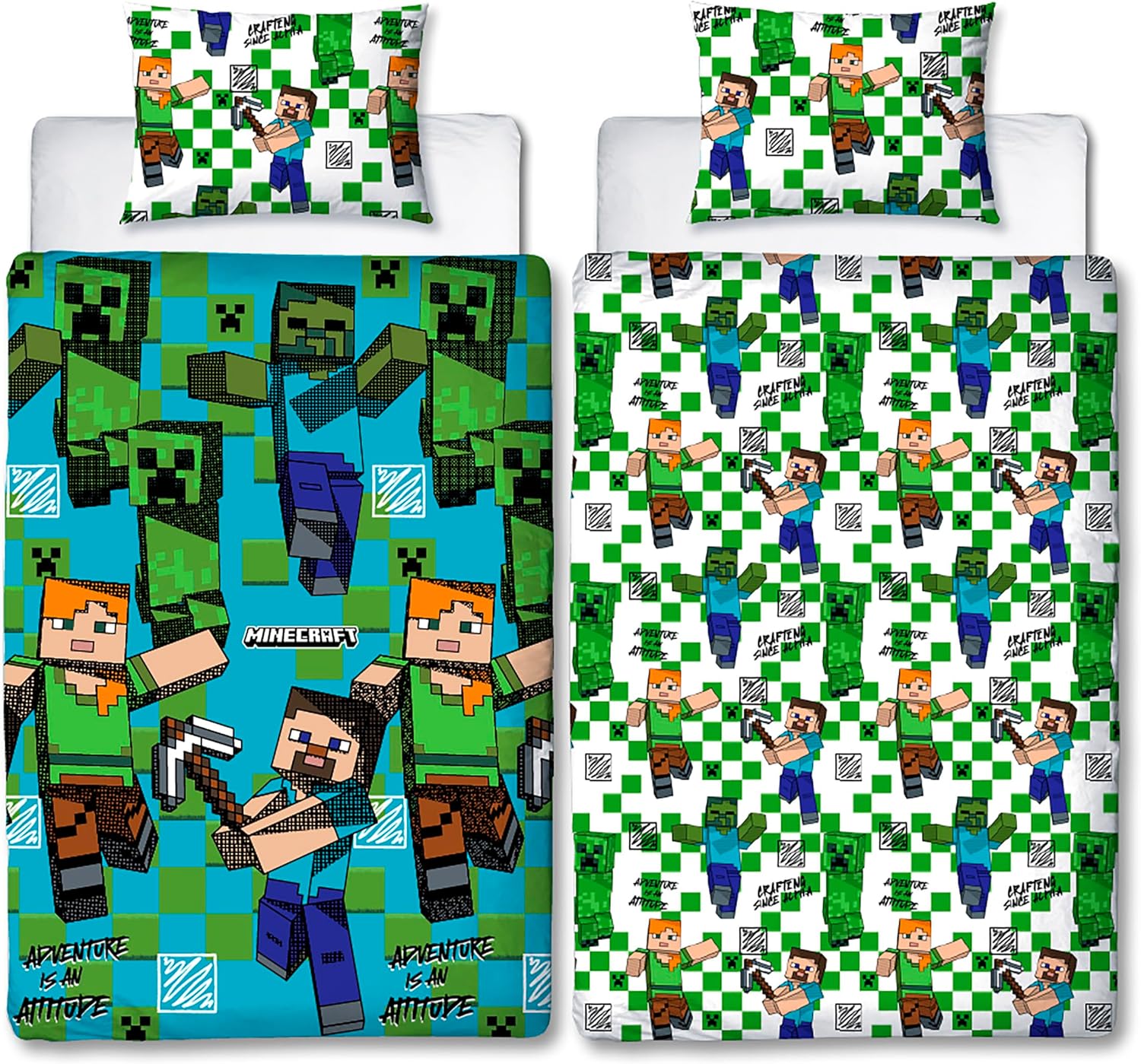 Minecraft Official Single Duvet Cover Set By Character World