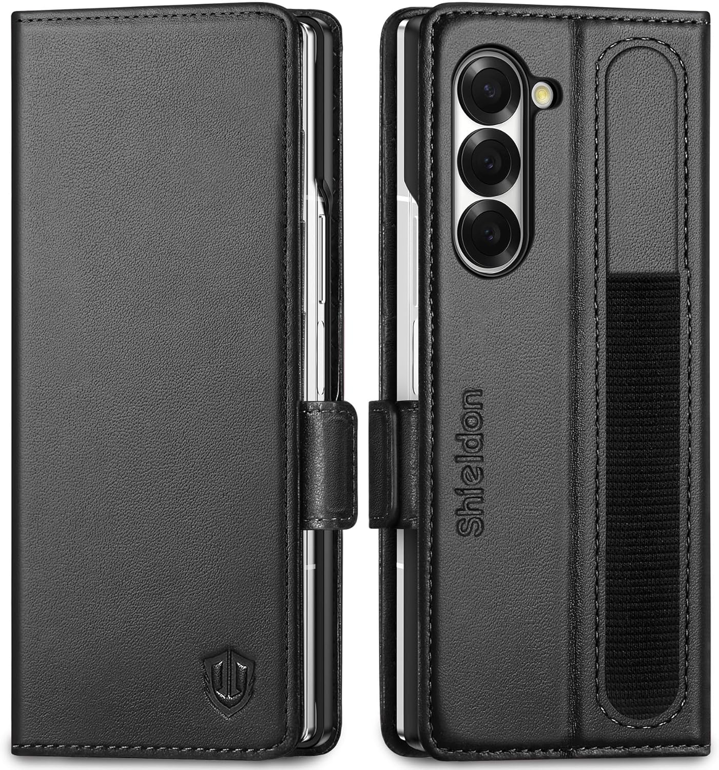 Shieldon Genuine Leather Wallet Case For Samsung Galaxy Z Fold 6 5G (7.6