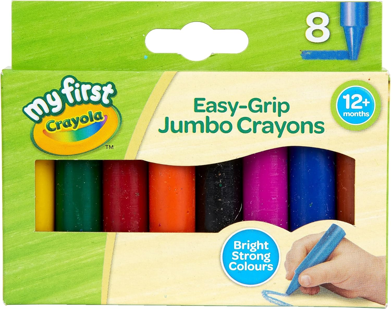 Crayola Myfirst Jumbo Crayons Assorted Colours Pack Of 8 For Toddlers Aged 12 Months+