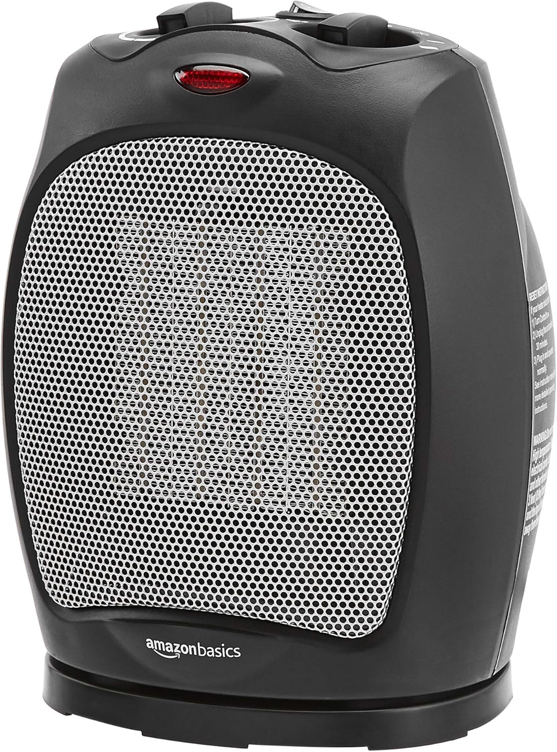 Amazon Basics 1500 Watt Oscillating Ceramic Space Heater - Black