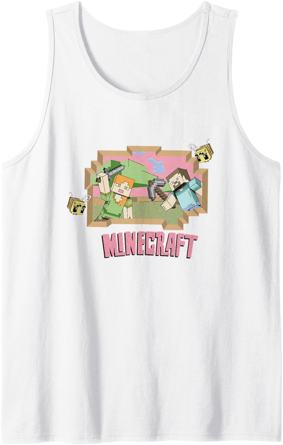 Minecraft Steve & Alex On An Adventure Vintage Tank Top