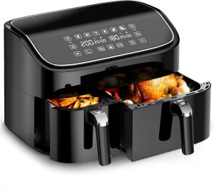 Cookwise 9L Dual Air Fryer AFD-6300A - Digital Air Fryer with 3L+6L XL Capacity & 6 Preset Functions