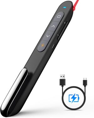 NORWII N76 Wireless Presentation Clicker Rechargeable for PowerPoint Presentations