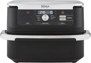 Ninja Foodi FlexDrawer Air Fryer AF500UK - Dual Zone 10.4L Large Capacity Air Fryer with Removable Divider and 7-in-1 Cooking Functions
