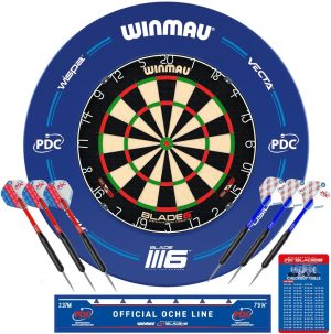 WINMAU PDC Blade 6 Professional Bristle Dartboard with Surround
